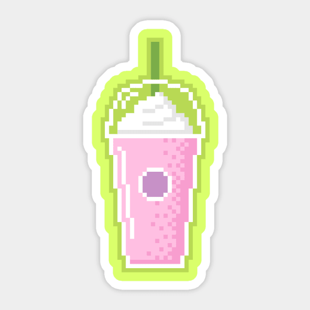 Pixel Milkshake Sticker by sombrasblancas